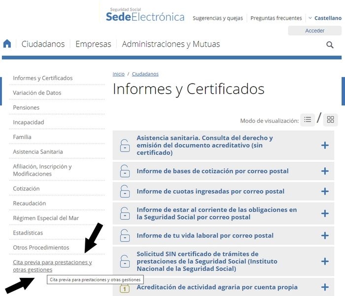 Paso 1. Entra a la sede electronica carpeta ciudadanos